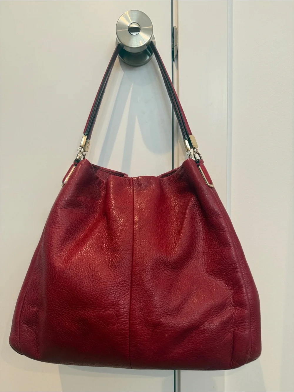 Coach Red Leather Shoulder Bag